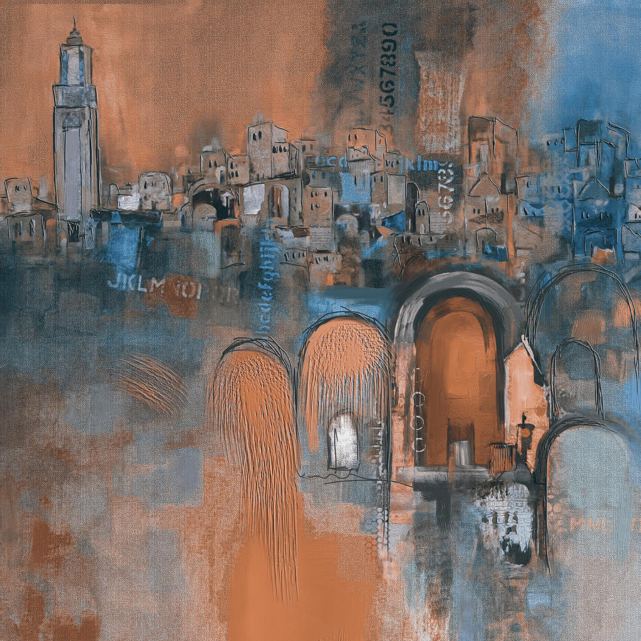 Architecture Painting - Moroccan Architecture 182 III by Mawra Tahreem