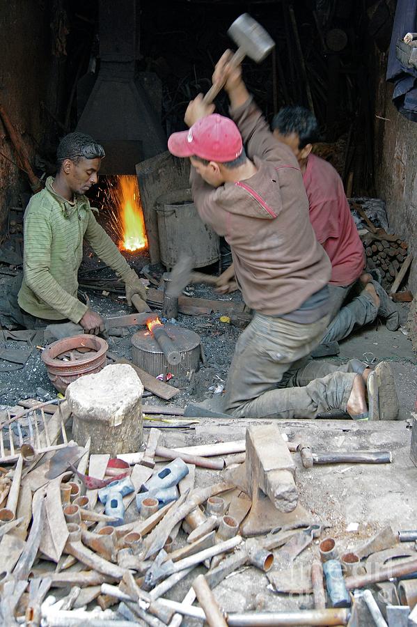 Moroccan Blacksmiths. Photograph by David Birchall