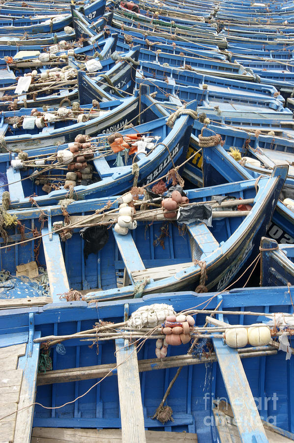 Moroccan Blue Boats Photograph by David Birchall