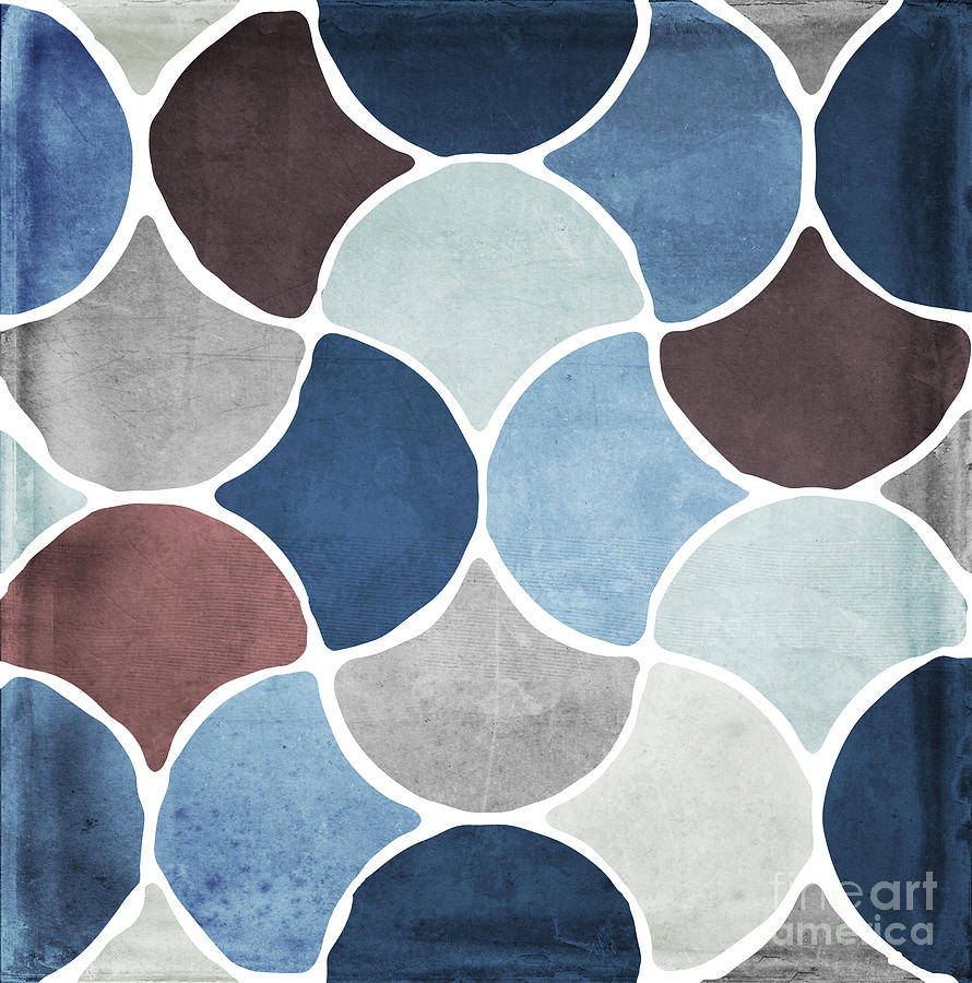 Pattern Painting - Moroccan Blues  by Mindy Sommers