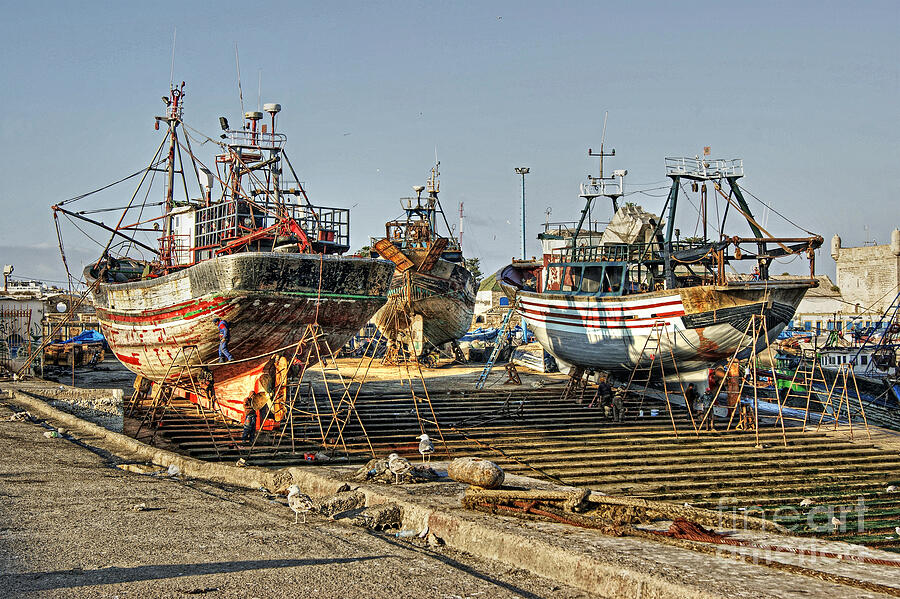 Moroccan Boatyard Photograph by David Birchall