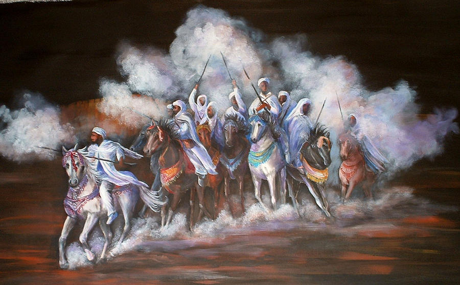 Moroccan Fantasia  Painting by Patricia Rachidi