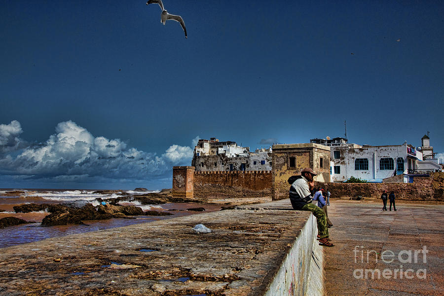 Moroccan people on wall color  Photograph by Chuck Kuhn