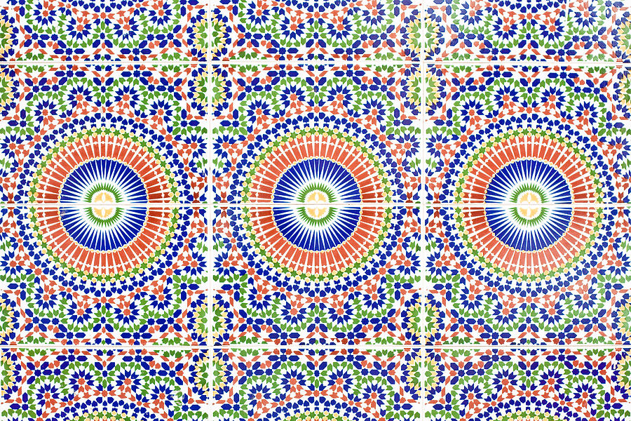 Pattern Photograph - Moroccan Tiles by Tom Gowanlock