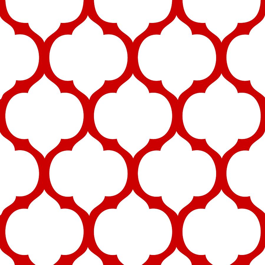 Moroccan Trellis White Pattern 02-P0102 Digital Art by Custom Home ...