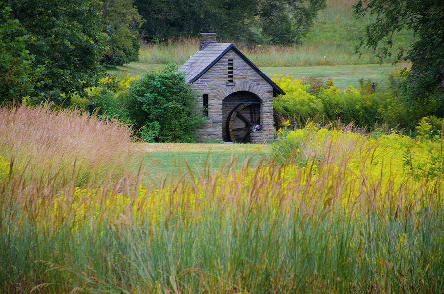 Philadelphia Photograph - Morris Arboretum Mill in September by Bill Cannon