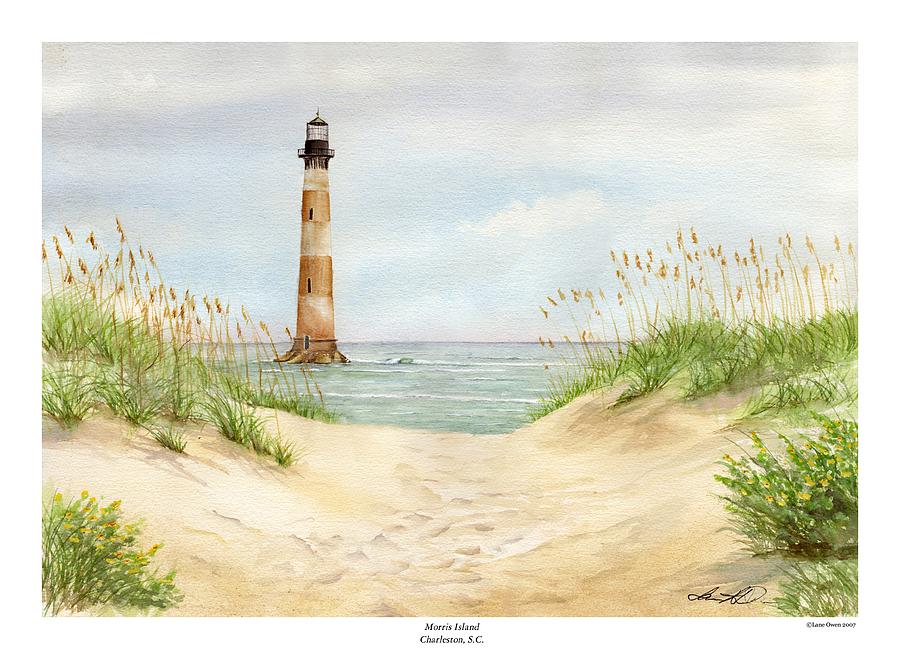 Morris Island Light house Painting by Lane Owen