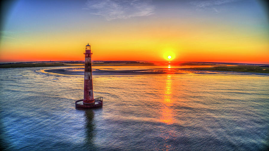 Morris Island Light -Sunset Photograph by Robbie Bischoff