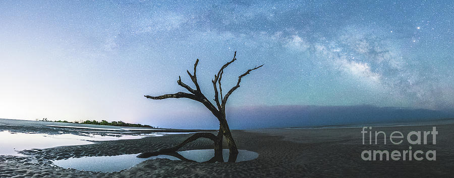 Morris Island Milky Way Panorama Photograph by Robert Loe