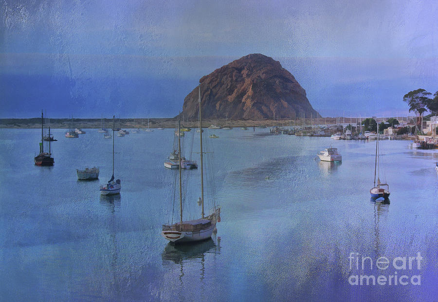 Morro Bay in Blues Photograph by Stephanie Laird