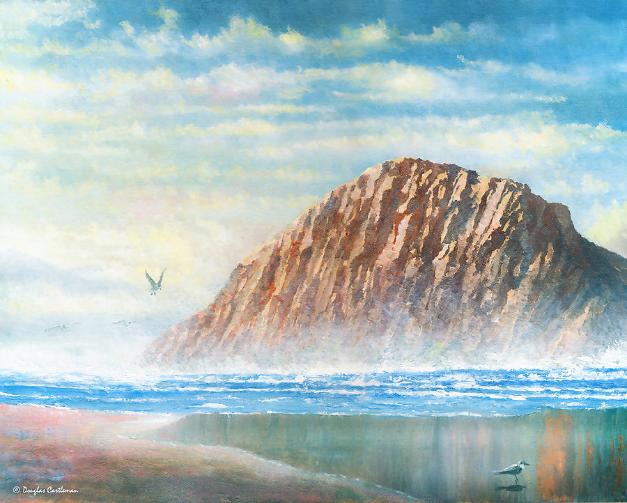 Morro Rock Painting by Douglas Castleman