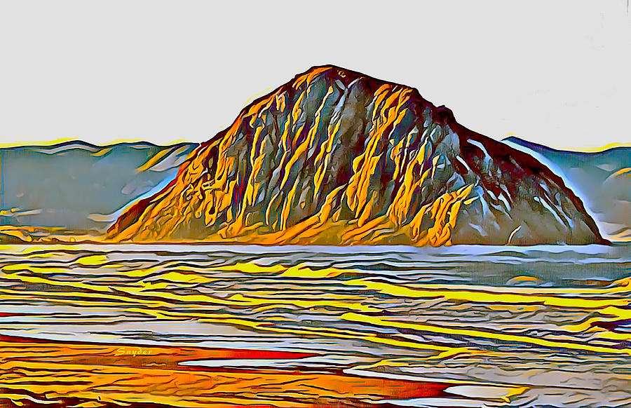 Morro Rock Morro Bay Abstract Photograph by Floyd Snyder