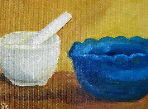 Still Life Painting - Mortar and Pestle by Patricia Cleasby