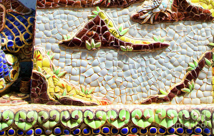 Mosaic Broken Glass UP CLOSE  Photograph by Chuck Kuhn