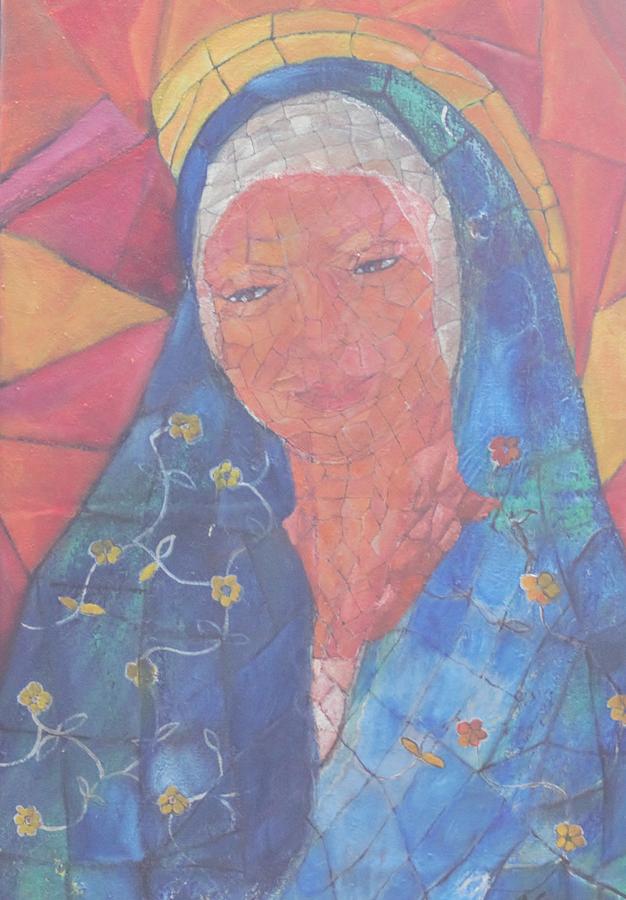 Madonna Painting - Mosaic madonna by Neena Alapatt