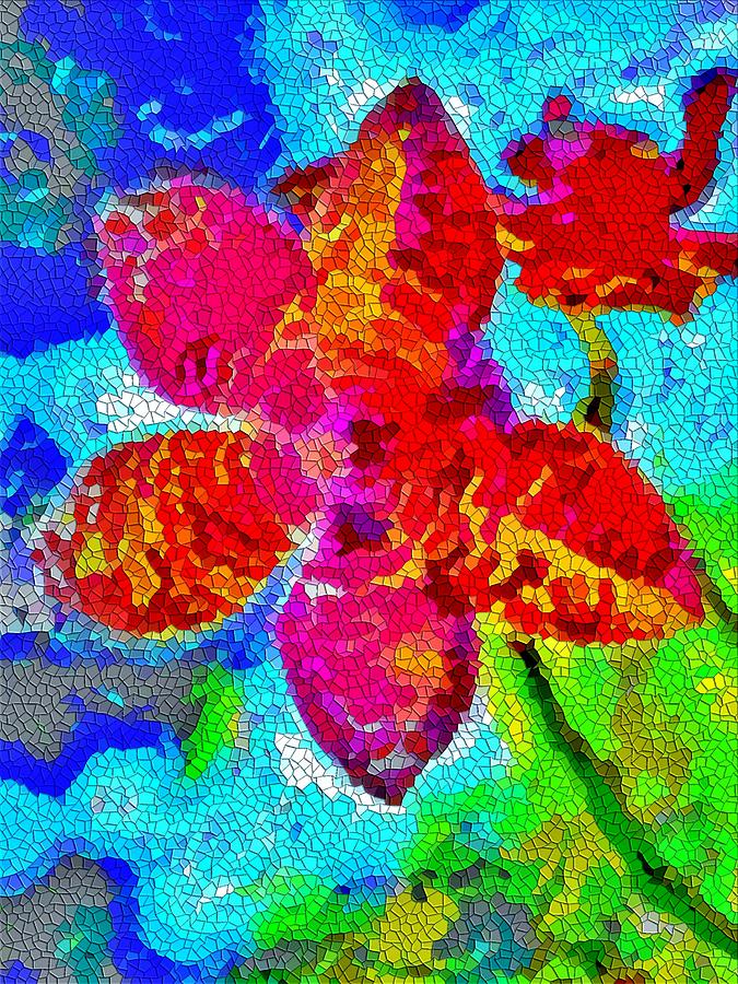 Mosaic Orchid 2 Photograph by Ludwig Keck