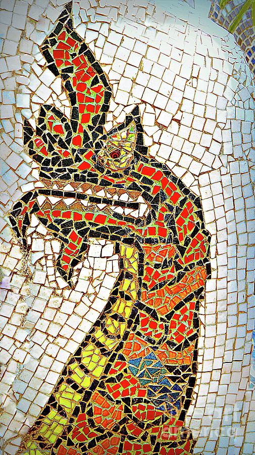 Mosaic Phaya Naga Digital Art by Ian Gledhill