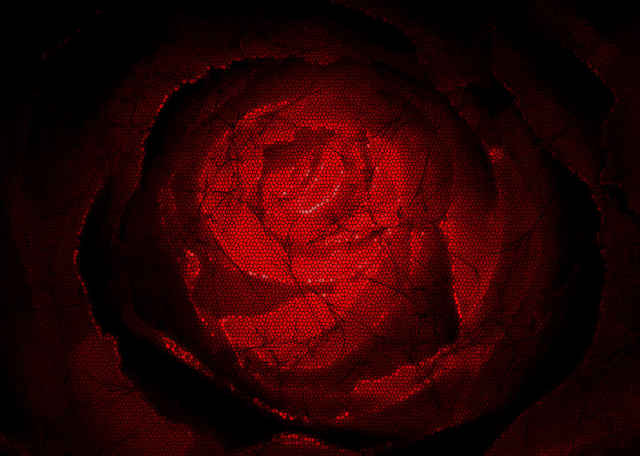 Mosaic Rose Digital Art by Svetlana Sewell