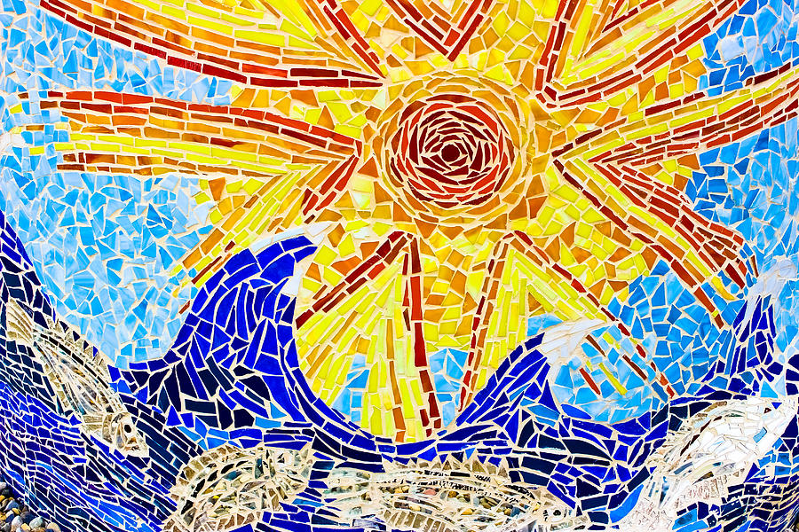 Mosaic Sun and Waves Photograph by Colleen Kammerer