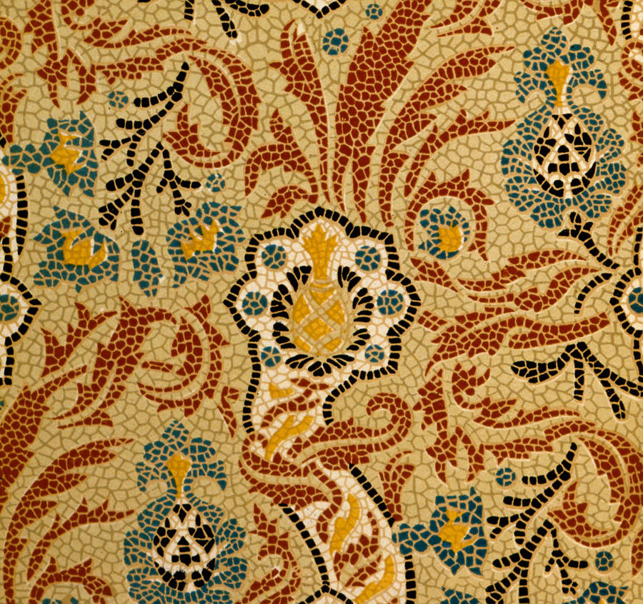 Pattern Painting - Mosaic Textile Pattern by English School