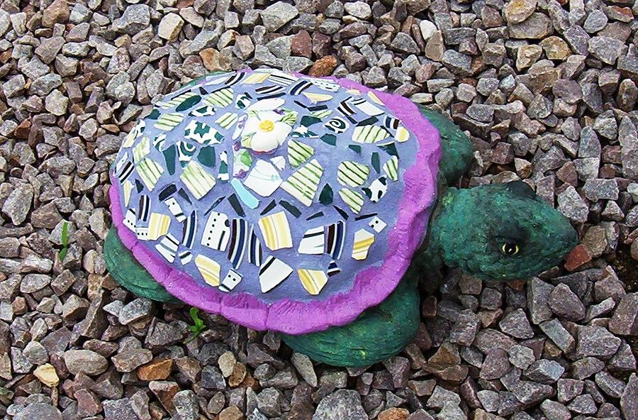 Turtle Ceramic Art - Mosaic Turtle by Jamie Frier