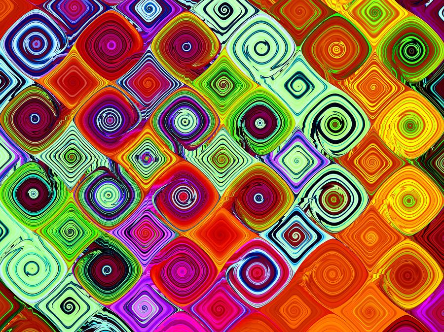 Abstract Digital Art - Mosaic by Vicky Brago-Mitchell