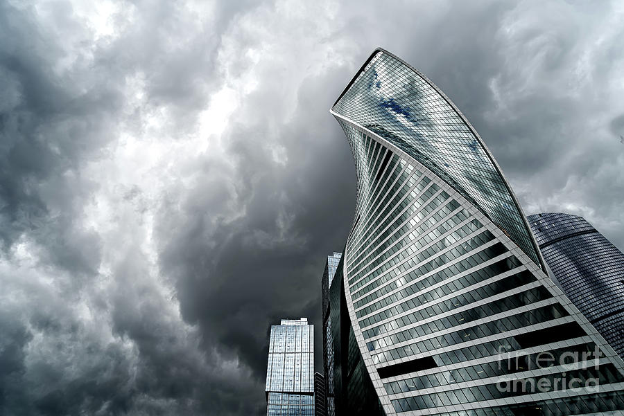Moscow City And Storm Photograph
