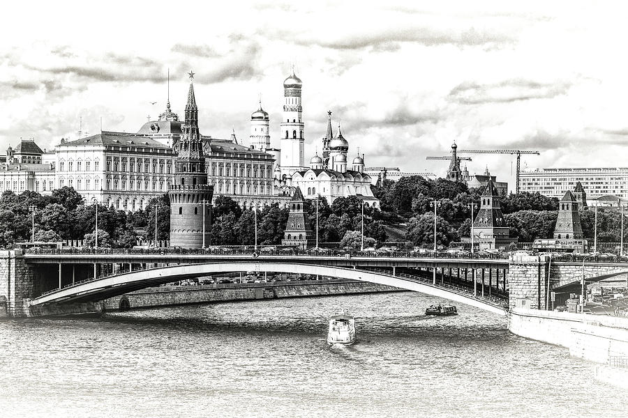 Moscow in Black and White Photograph by Janis Knight