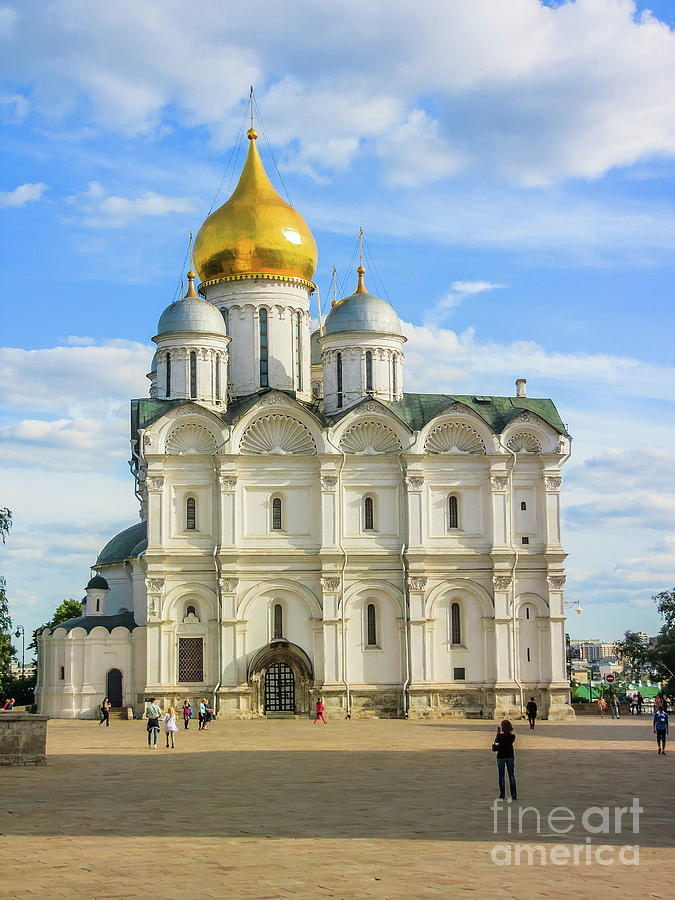 Moscow Kremlin Wall And Cathedral Of The Archangel Michael Russia Photograph By Alexey Larionov