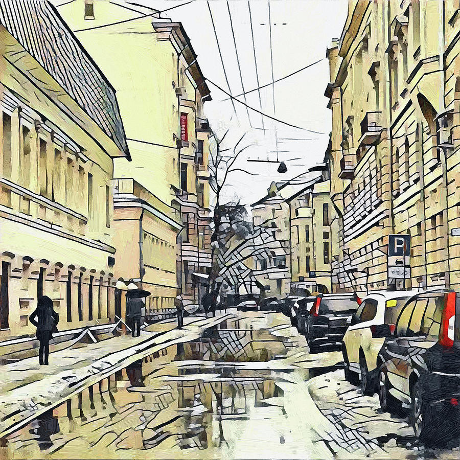 Moscow lines Digital Art by Yury Malkov