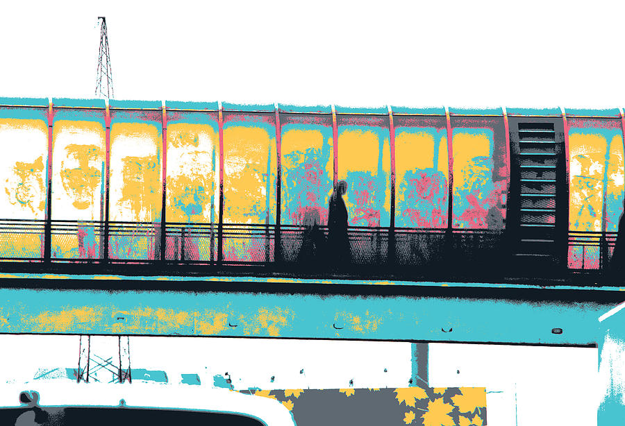 Moscow Overpass Mixed Media by Shay Culligan
