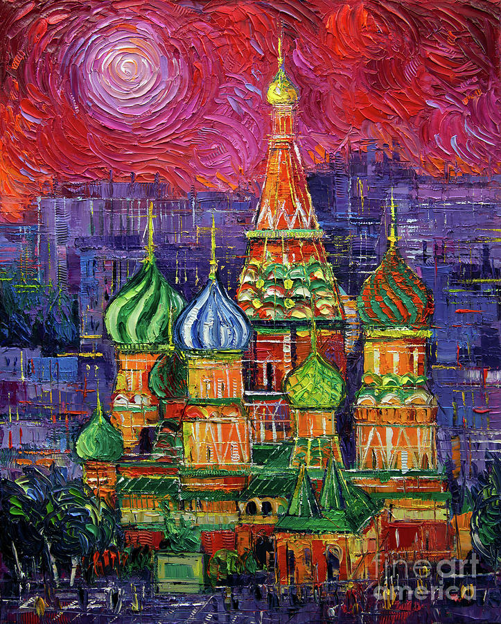 SC164 St Basils Cathedral Moscow  Landscape Canvas Wall Art Large Picture Prints 