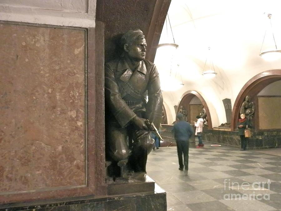 Moscow subway statue Photograph by Margaret Brooks