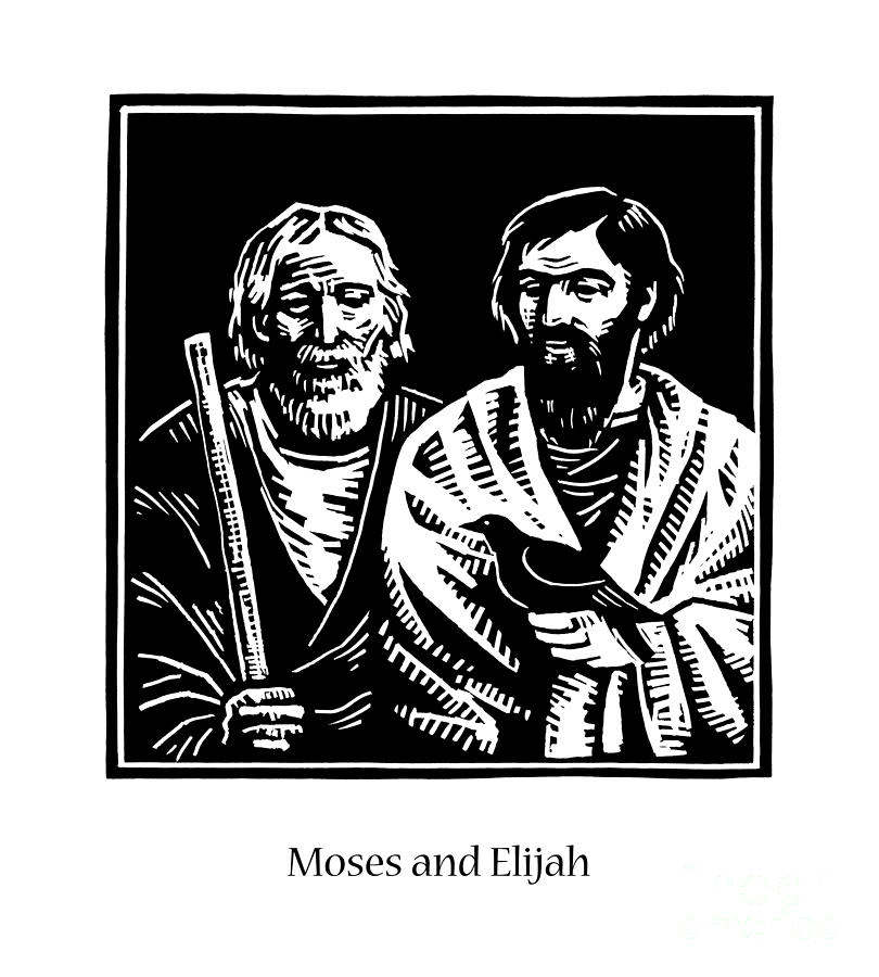 Moses and Elijah - JLMOE Painting by Julie Lonneman