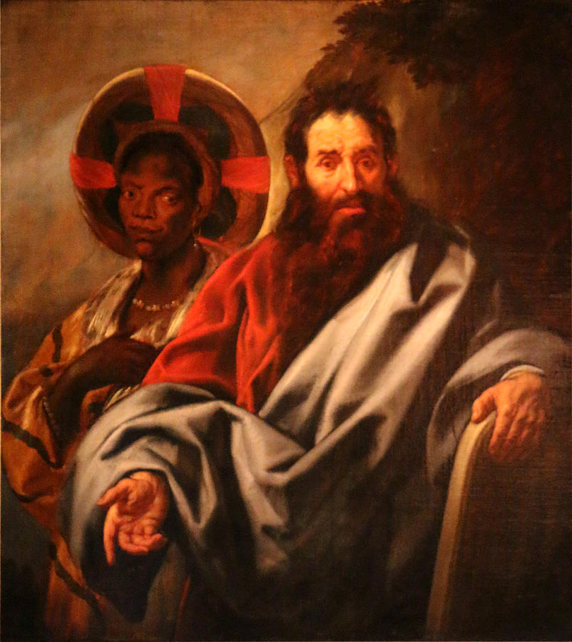 Jacob Jordaens Painting - Moses and His Ethiopian Wife Zipporah  by Jacob Jordaens 