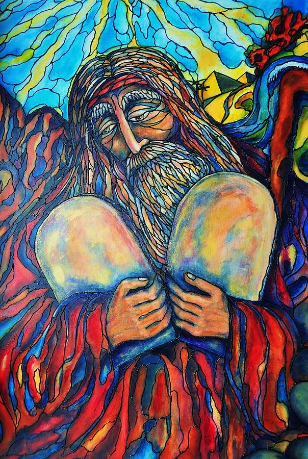 Moses Painting by Rae Chichilnitsky