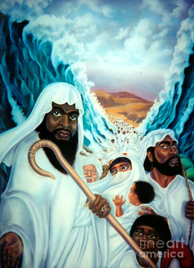 Moses- The Red Sea Pastel by Joyce Hayes