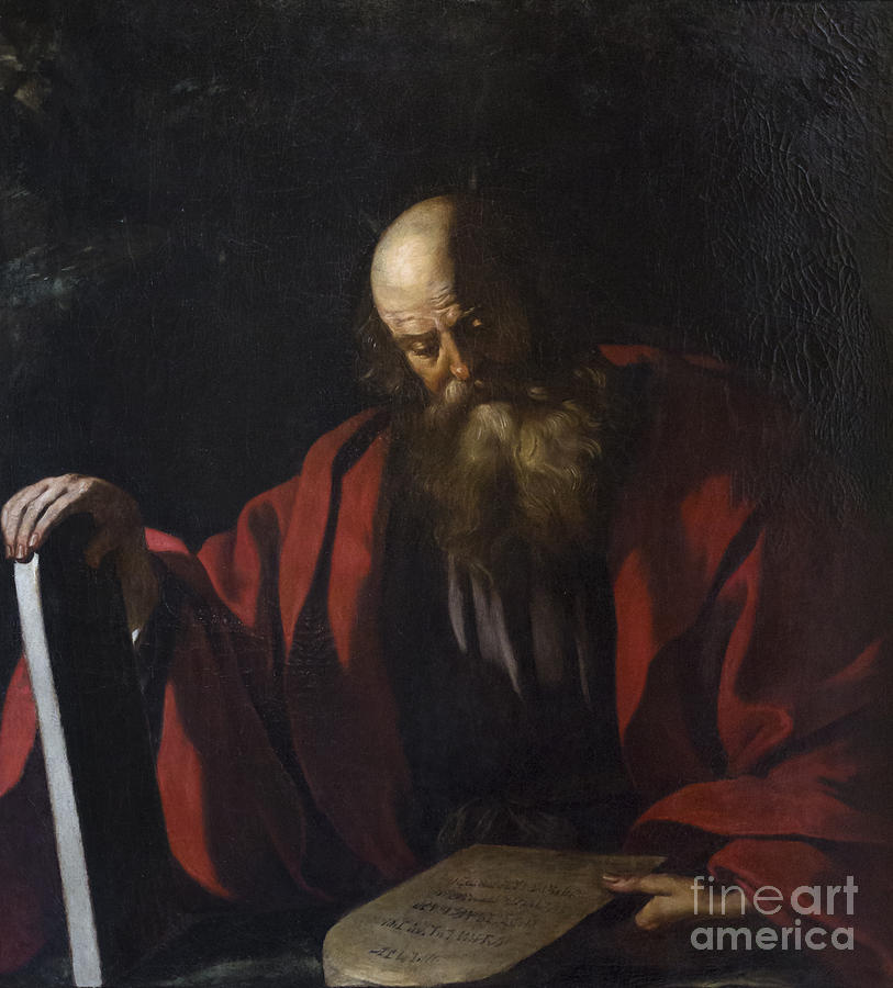 Moses with the tables of the law by Guercino Photograph by Roberto ...