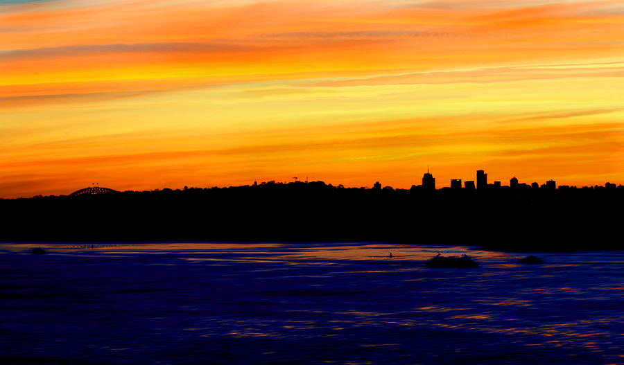 Sunset Photograph - Mosman And Harbour Bridge Skyline by Miroslava Jurcik