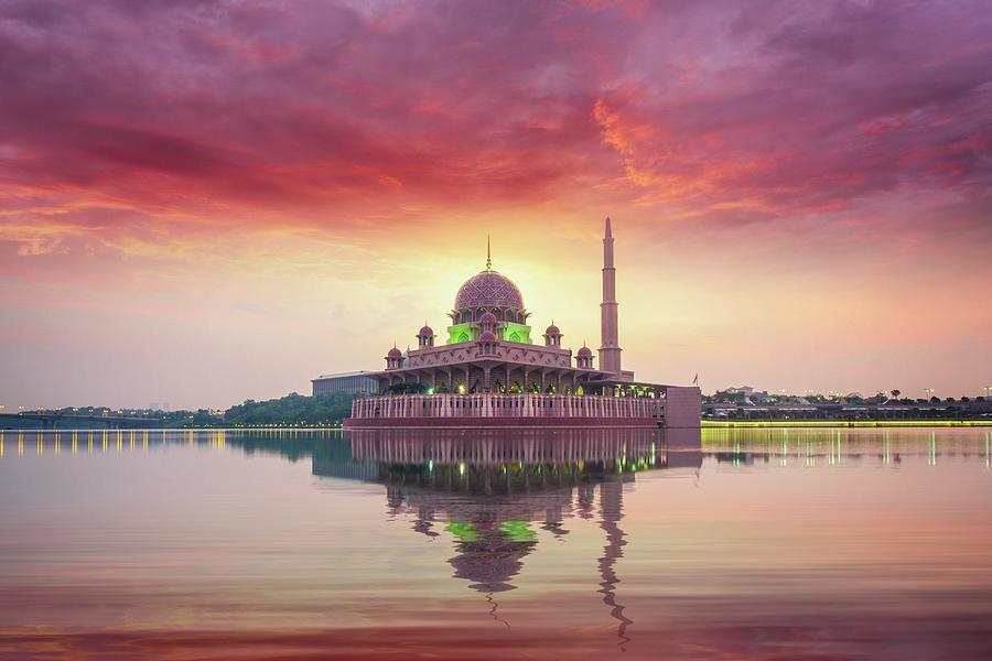 Mosque in Kuala lumpur city on morning sunrise  Photograph by Anek Suwannaphoom