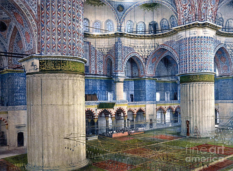 Turkey Painting - Mosque of Sultan Ahmet I by Celestial Images