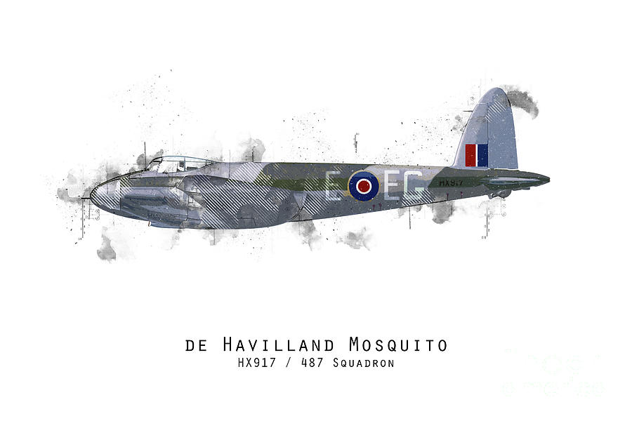Mosquito Sketch - HX917 Digital Art by Airpower Art