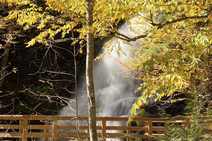 Moss Glen Falls in autumn Photograph by Jeff Folger