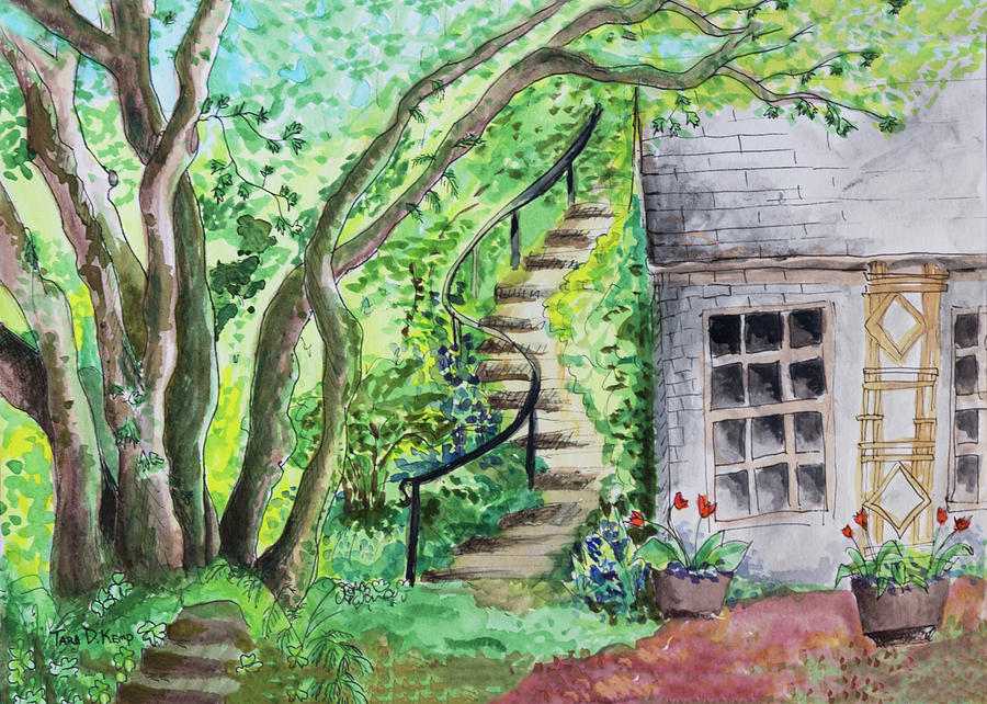Mossy Cottage Painting by Tara D Kemp
