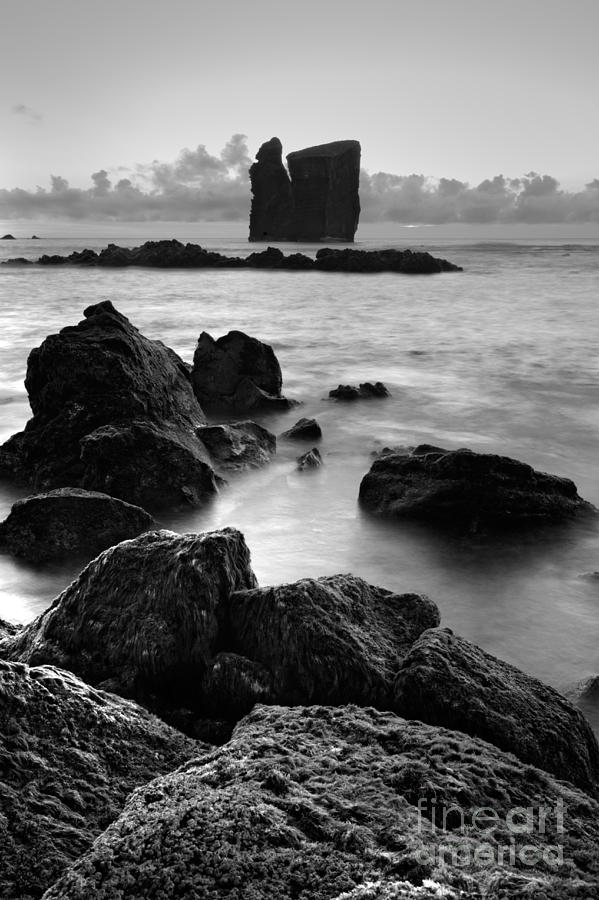 Black And White Photograph - Mosteiros islets by Gaspar Avila