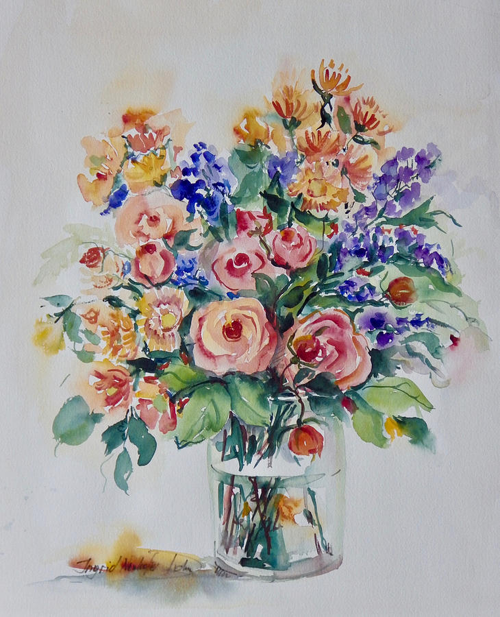 Mostly Roses Painting by Ingrid Dohm