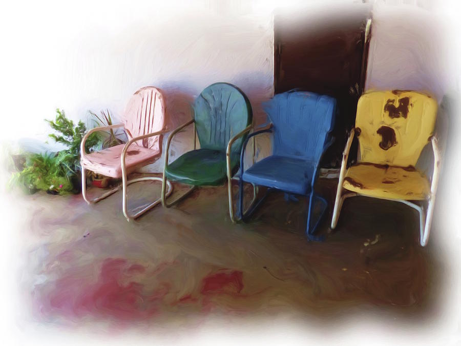 Motel Chairs Digital Art By Mary Ann Michna