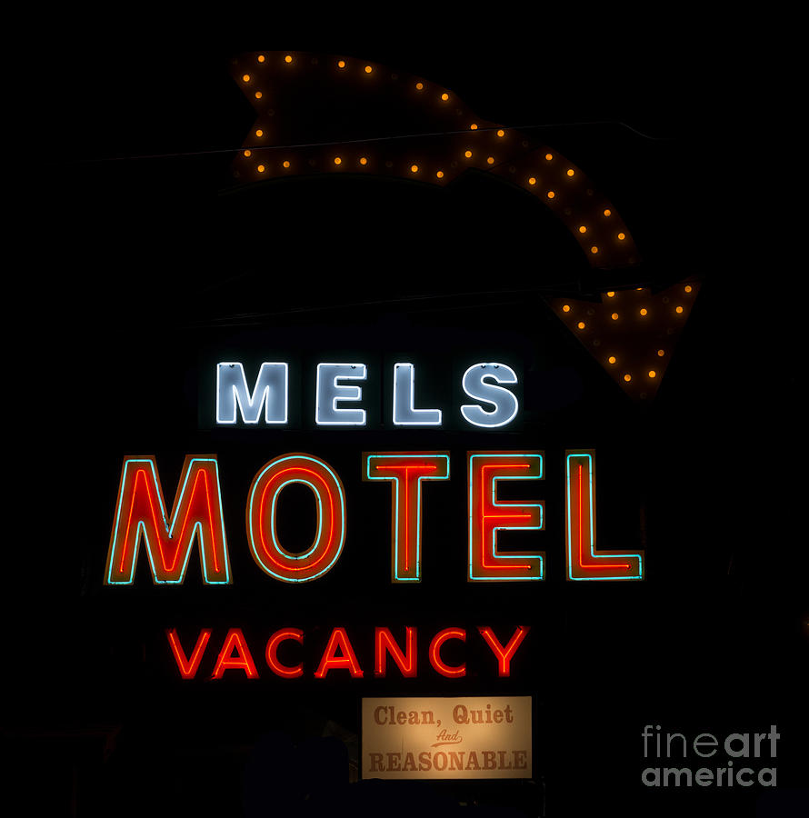 Motel Neon Sign Photograph by Mindy Sommers