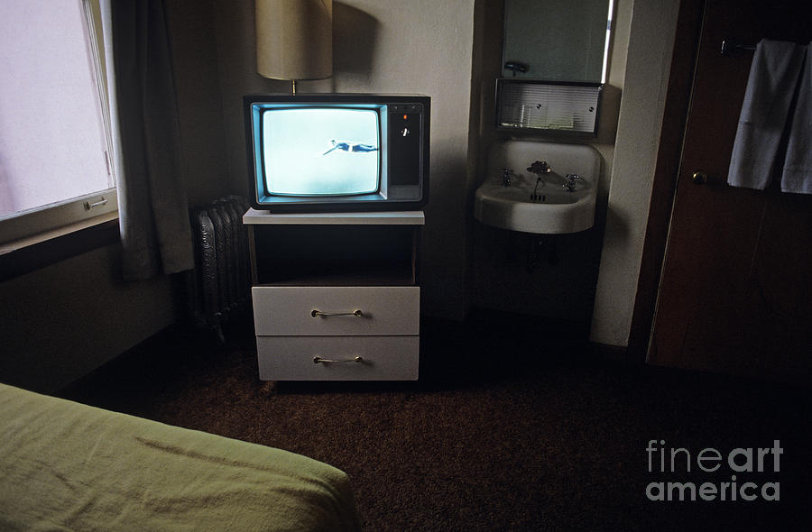 Motel Room With TV Photograph by Jim Corwin