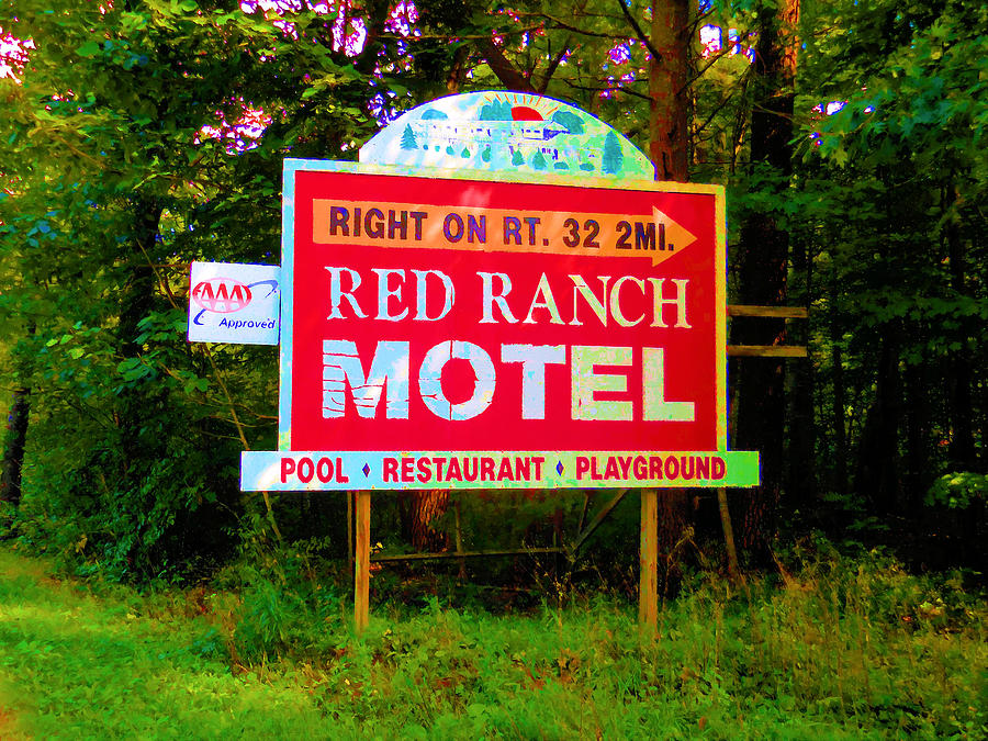 Motel sign Painting by Jeelan Clark